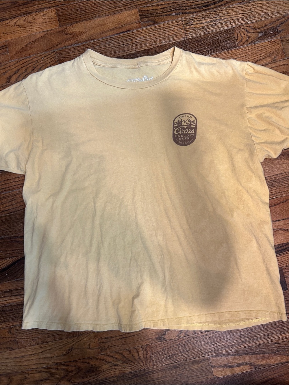 Coors Banquet Short-Sleeve Tee in Pale Yellow